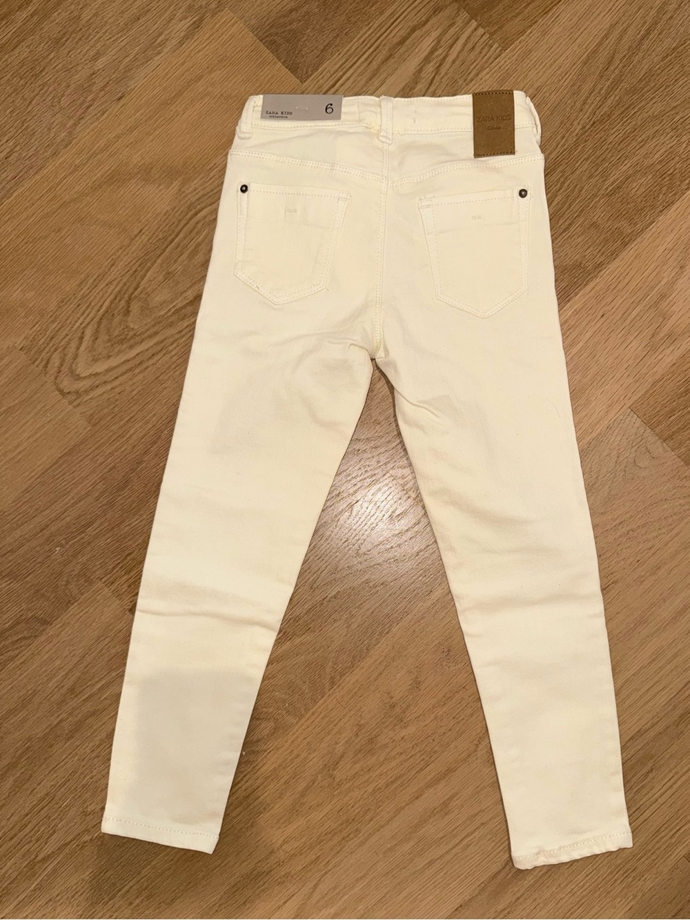 Zara Girl Cream Skinny Jeans Size 6